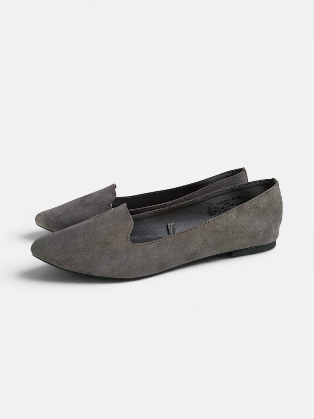 Seychelles Cashew Pointed Toe Ballet Flat in Gray Size 8 NEW